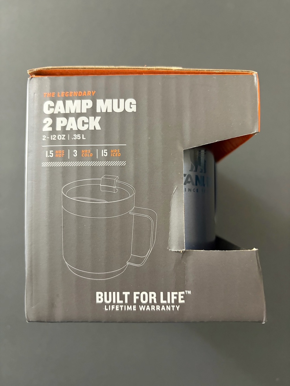 New Stanley Gray Camp Mug 2-Pack with Lids - Picture 7 of 10